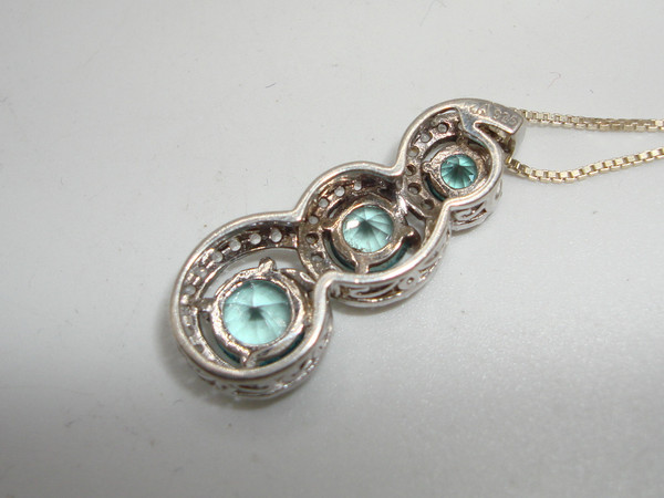 KAY Jewelers Sterling Silver Blue Topaz Pendant Necklace (1.25 CTW)