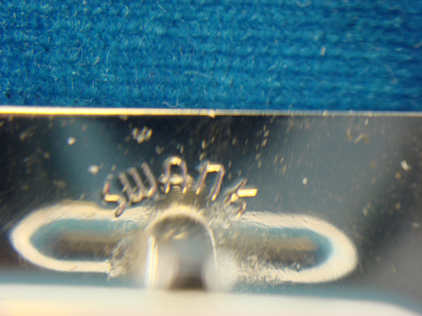 Vintage Swank Cufflinks & Tie Clip Set - Blue Stones, Original Box #503