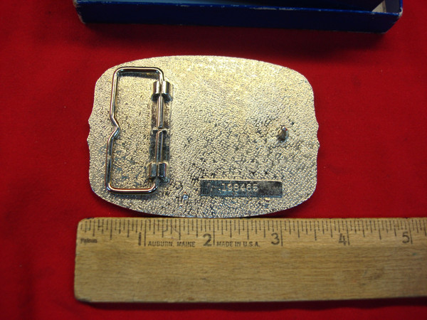 American Eagle Silver & 24K Gold Plate Belt Buckle - New in Box w/ Certificate