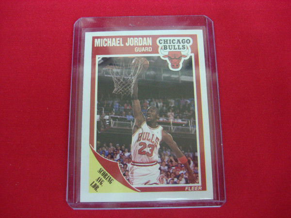 1989-90 Fleer Michael Jordan Scoring Avg Leader Card #21 - Chicago Bulls Rookie