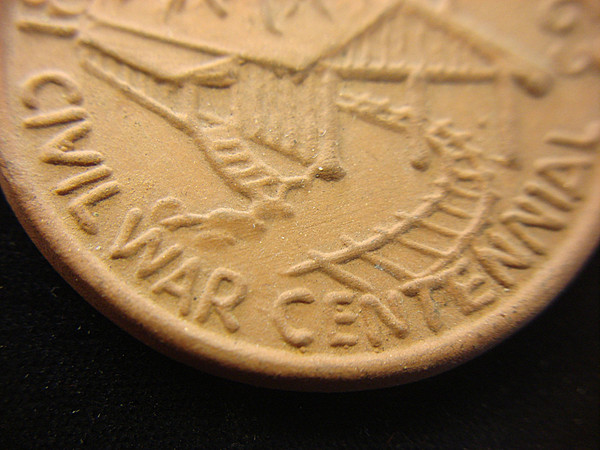 1863 Civil War Columbia PA Bridge Burning Commemorative Red Clay Token