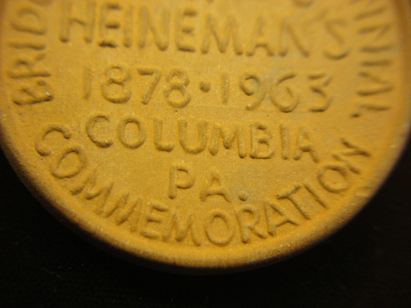 1863 Civil War Columbia PA Bridge Burning Commemorative Red Clay Token