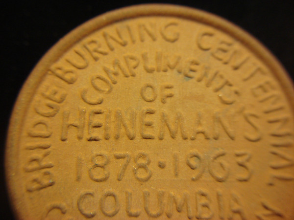 1863 Civil War Columbia PA Bridge Burning Commemorative Red Clay Token