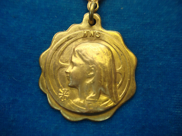 Vintage Gold-Tone Holy Name Society Badge - Lower Portion (Pin & Ribbon Missing)