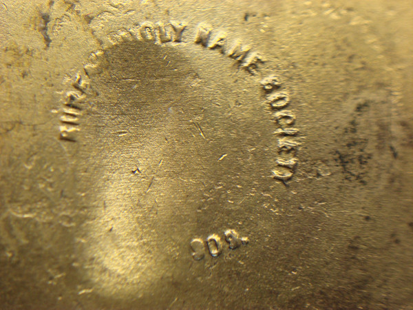 Vintage Gold-Tone Holy Name Society Badge - Lower Portion (Pin & Ribbon Missing)