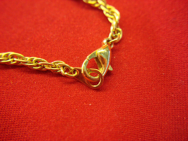 Limited Edition 1994 Gold Tone Cross Necklace w/Enamel & Pearl - 24