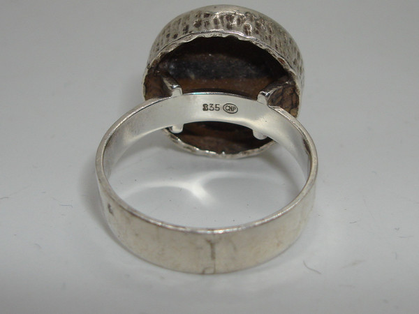 Vintage Sterling Silver Tiger's Eye Ring by CNP - Size 9 1/2