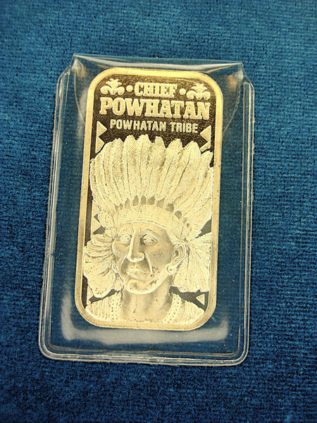 Limited Edition Chief Powhatan 20g .999 Fine Silver Bar - The Silver Mint