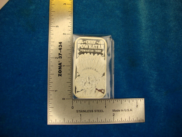 Limited Edition Chief Powhatan 20g .999 Fine Silver Bar - The Silver Mint