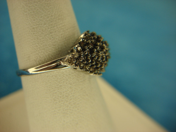 Sterling Silver Waterfall Diamond Ring - Size 8 - Pre-Owned