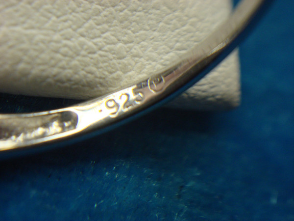 Sterling Silver Waterfall Diamond Ring - Size 8 - Pre-Owned