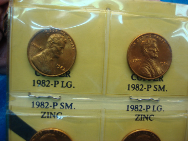 1982 Lincoln Cent Variety Set (7 PC) - Uncirculated P & D Copper & Zinc - Collectors' Coins