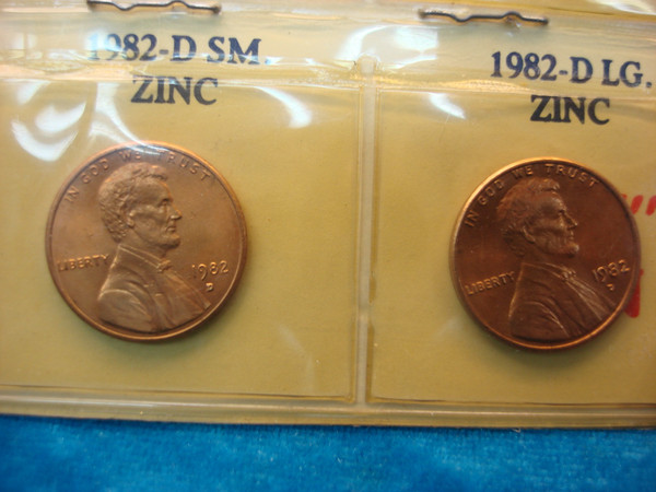 1982 Lincoln Cent Variety Set (7 PC) - Uncirculated P & D Copper & Zinc - Collectors' Coins