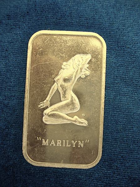 Marilyn Monroe 1973 Silver Bar (1 oz .999 Fine) - Highly Collectible Colonial Mint