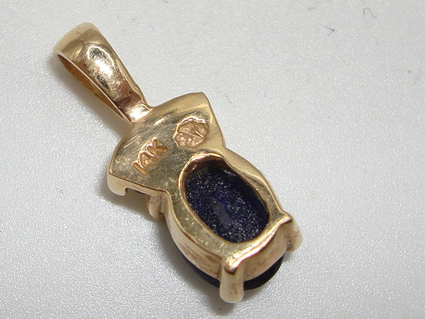 14K Gold Sapphire & Diamond Pendant | 1.5+ Carat Sapphire, Exquisite Craftsmanship