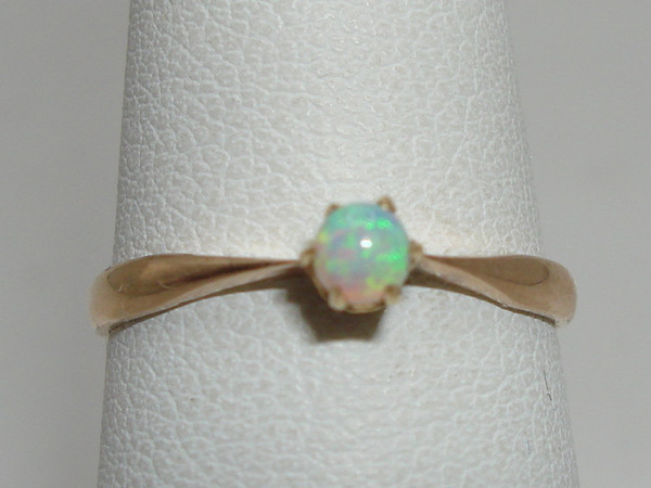 Vintage 10K Gold Fiery Opal Ring (Size 6) - Estate Find