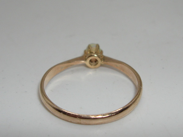 Vintage 10K Gold Fiery Opal Ring (Size 6) - Estate Find