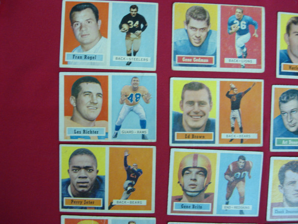 Vintage 1957 Topps Football Card Collection - 40 Player Cards