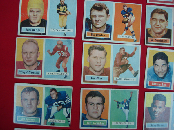 Vintage 1957 Topps Football Card Collection - 40 Player Cards