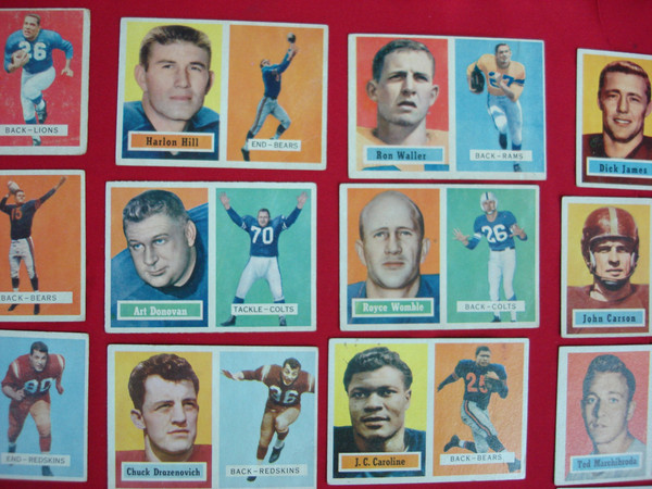 Vintage 1957 Topps Football Card Collection - 40 Player Cards