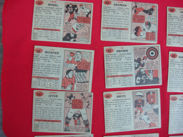 Vintage 1957 Topps Football Card Collection - 40 Player Cards