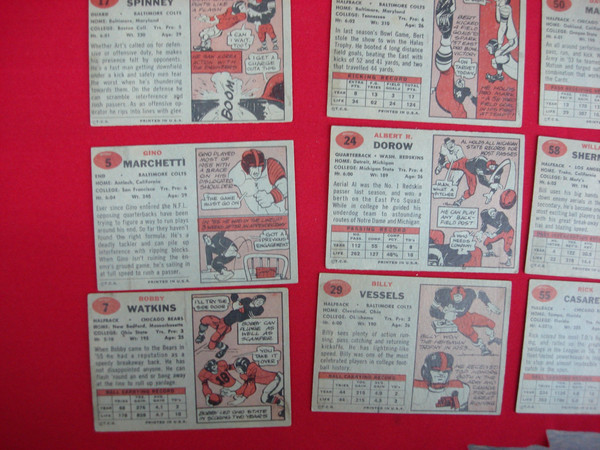 Vintage 1957 Topps Football Card Collection - 40 Player Cards