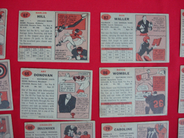 Vintage 1957 Topps Football Card Collection - 40 Player Cards
