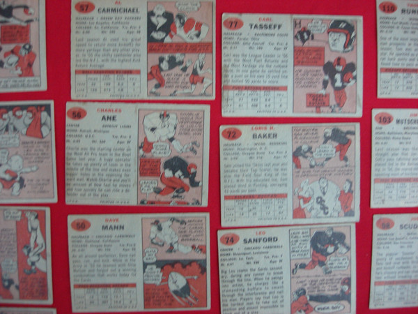 Vintage 1957 Topps Football Card Collection - 40 Player Cards