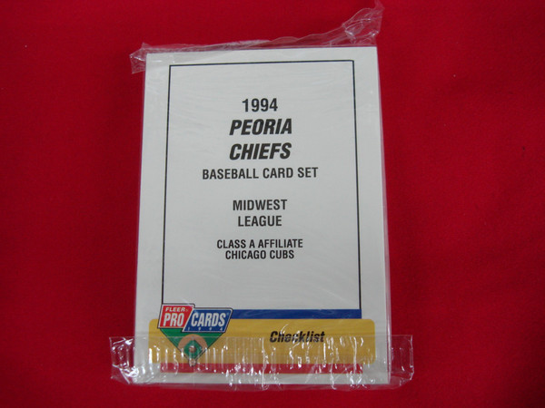 1994 Fleer ProCards Peoria Chiefs Minor League Baseball Team Set (Chicago Cubs Affiliate) - Factory Sealed