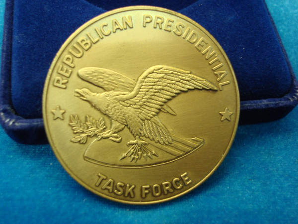 1980s Republican Presidential Task Force Medal - Brass Commemorative Gift (2 Inch)