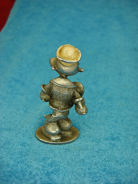 Vintage 1980 Spoonttique Popeye Pewter Figure - 'With Love' - Collectible