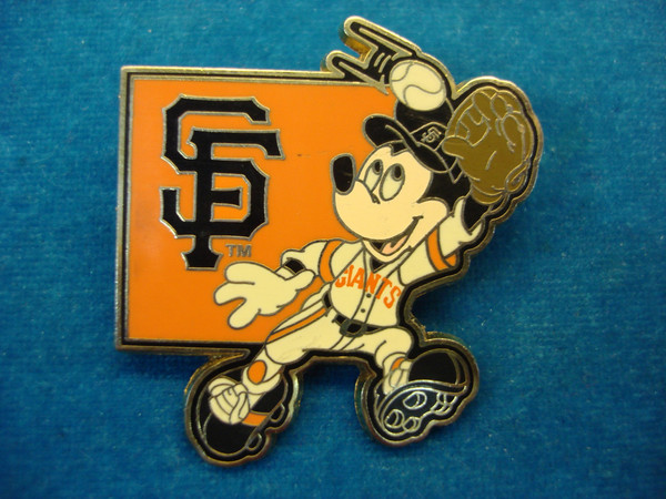 2008 Disney/MLB San Francisco Giants Mickey Mouse Enamel Pin - Nice Condition