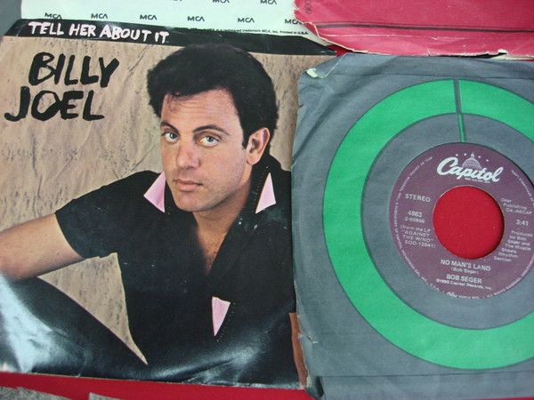 Vintage 45 RPM Records Collection (30+): 70s & 80s Rock Hits - Bob Seger, Billy Joel, The Doors & More