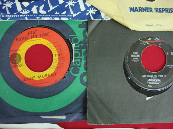 Vintage 45 RPM Records Collection (30+): 70s & 80s Rock Hits - Bob Seger, Billy Joel, The Doors & More