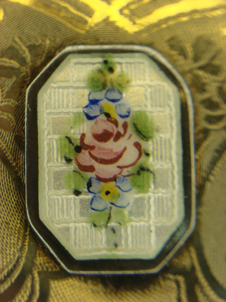 Antique Ripley & Gowen Co. Guilloche Enamel Compact - 1920s-30s, Excellent Condition