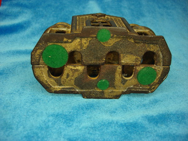 Vintage A.C. Williams Cast Iron Mosque Still Bank - Gold Wash, Excellent Condition