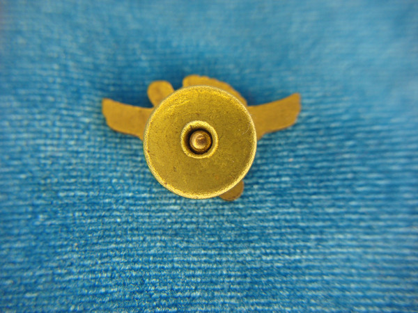 Vintage US Navy Reserve Eagle Spread Wing Collar Pin - Gold Tone, 1 Inch (Excellent Condition)