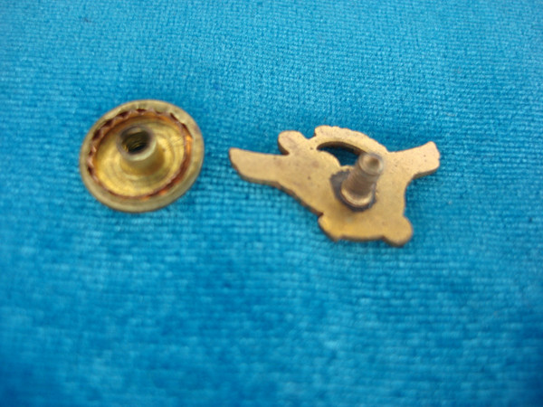 Vintage US Navy Reserve Eagle Spread Wing Collar Pin - Gold Tone, 1 Inch (Excellent Condition)