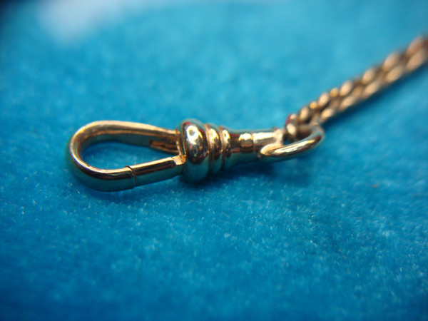 Vintage Gold Plated Vest Pocket Watch Chain - 8 Inch, Sturdy & Elegant