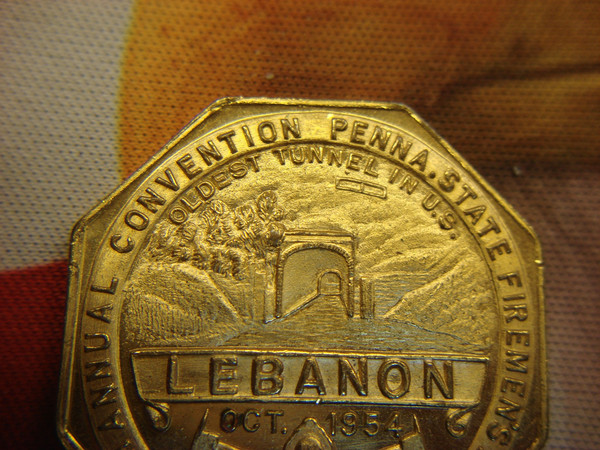 1954 Pennsylvania State Fireman's Assn. Convention Token - Lebanon, PA - Unused & Rare