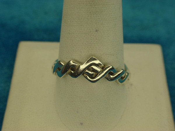 Sterling Silver Celtic Knot Ring - Size 12 (Large) - Intricate Design