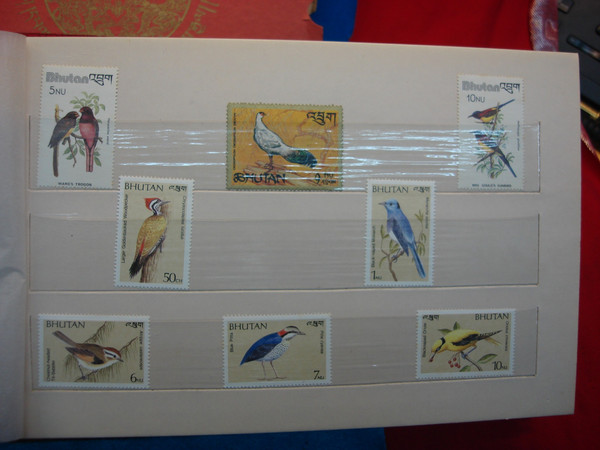 Vintage Bhutan Stamp Set 1970s-1990s (53 Stamps) - Album Mounted, Excellent Condition