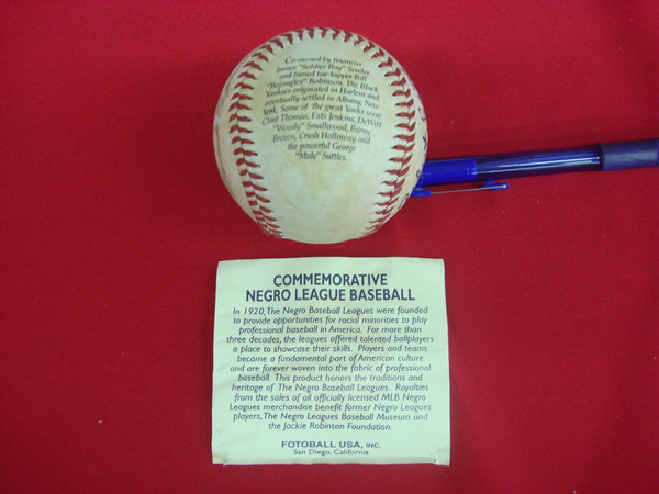 Black Yankees AUTOGRAPHED 1995 Negro Leagues Fotoball Baseball (5 Signatures) w/COA