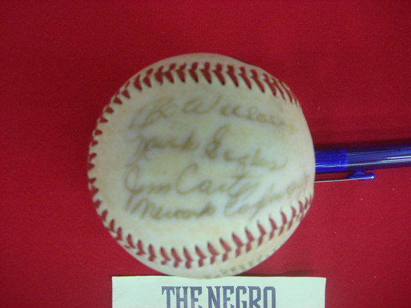 Black Yankees AUTOGRAPHED 1995 Negro Leagues Fotoball Baseball (5 Signatures) w/COA