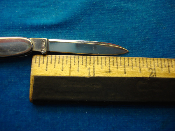 Vintage Latuma Italy Pocket Knife - 2 Blades (Nail File), Pfizer Collectible, Unused