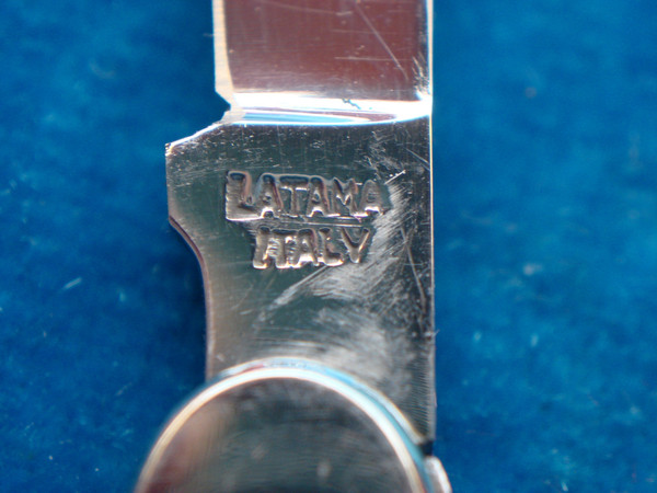 Vintage Latuma Italy Pocket Knife - 2 Blades (Nail File), Pfizer Collectible, Unused