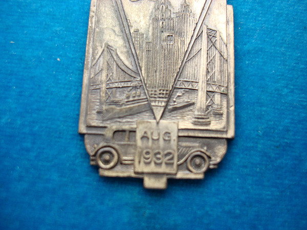 Vintage 1932 Fraternal Order of Eagles Delegate Badge - Detroit, Bastion Brothers