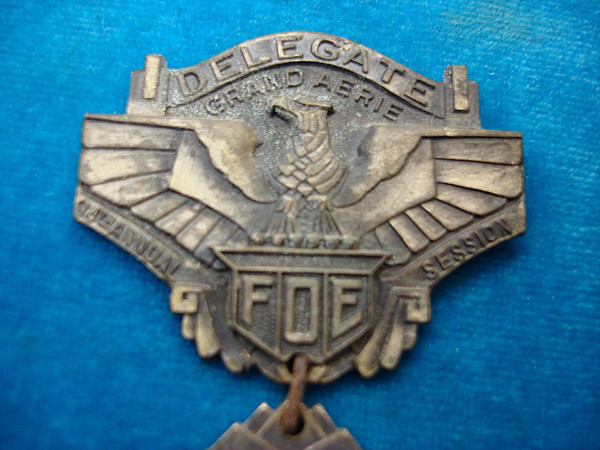 Vintage 1932 Fraternal Order of Eagles Delegate Badge - Detroit, Bastion Brothers