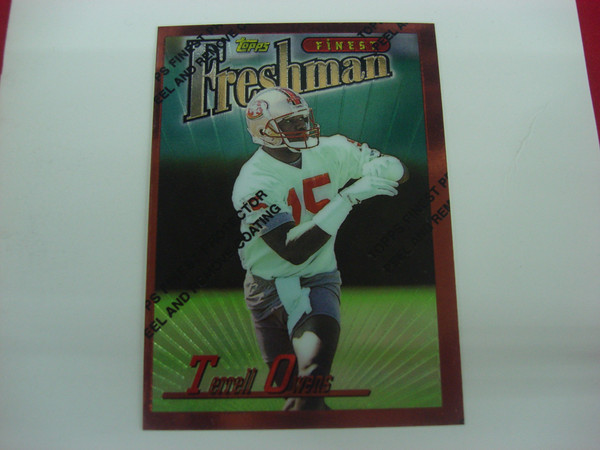 1996 Topps Finest Terrell Owens Rookie Card #338 RC (Common) - Football Trading Card