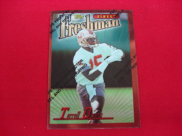1996 Topps Finest Terrell Owens Rookie Card #338 RC (Common) - Football Trading Card